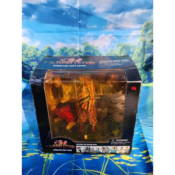 2002 The Three Stooges Animated Golf Academy Scene Collectible In Box Gemmy - Picture 3 of 4